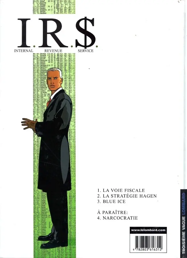 Verso de l'album I.R.$. Tome 3 Blue Ice