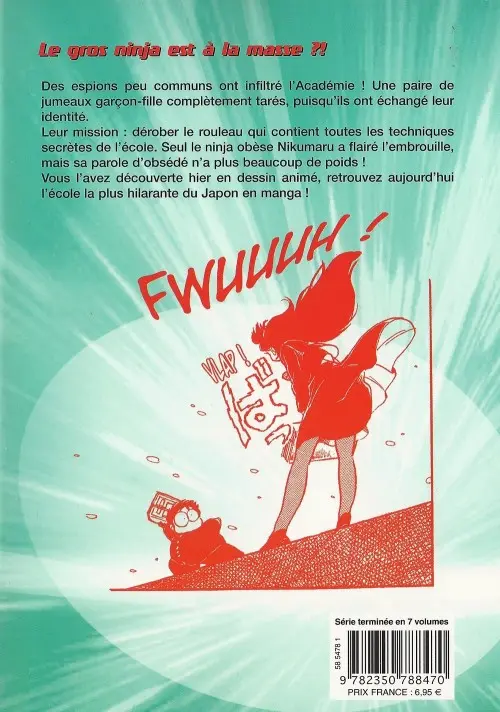 Verso de l'album L'Académie des Ninjas Tome 7