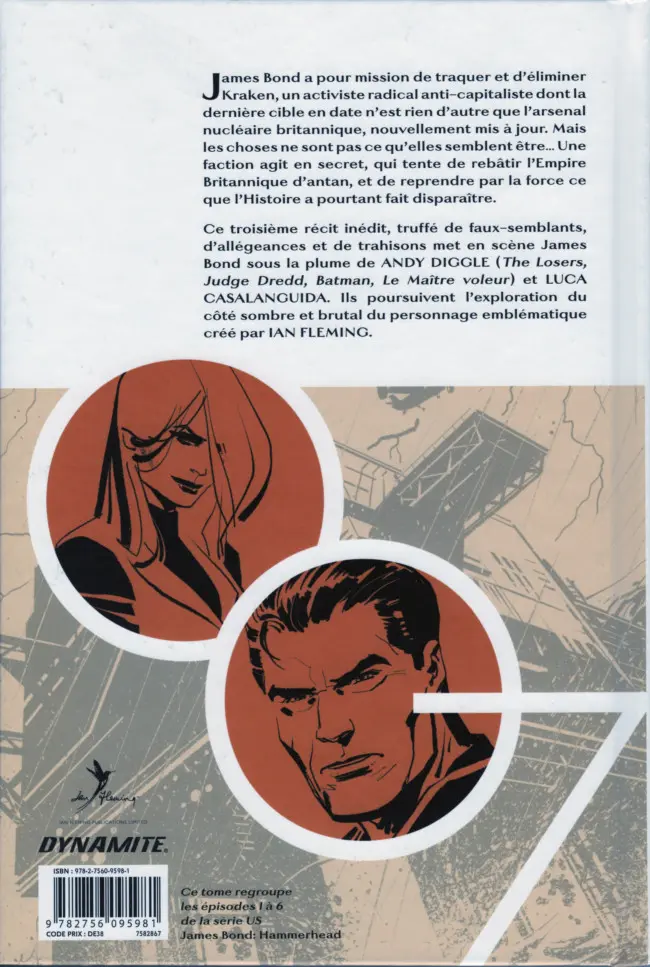 Verso de l'album James Bond Tome 3 Hammerhead