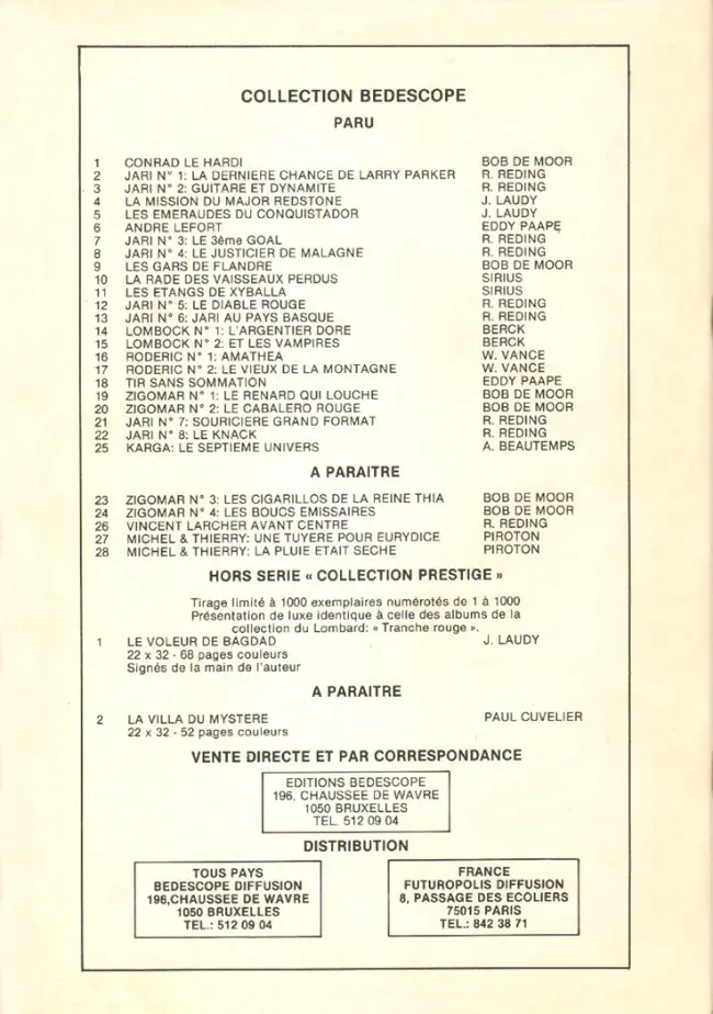 Verso de l'album Karga
