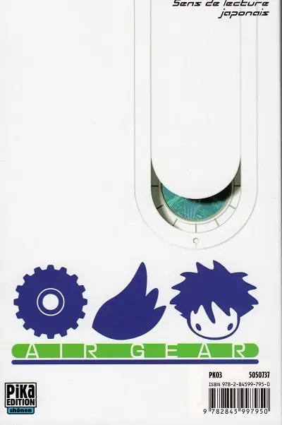 Verso de l'album Air gear 7