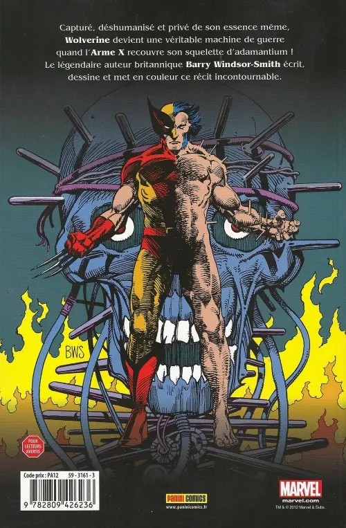 Verso de l'album Marvel Gold Tome 5 Wolverine : Arme X