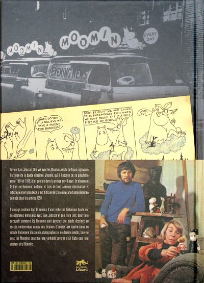 Verso de l'album Les Aventures de Moomin Une vie avec les Moomins - L'Historique de la bande dessinée Moomin