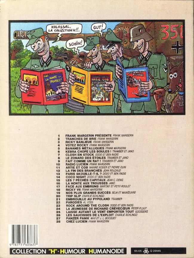 Verso de l'album Panzer Panik