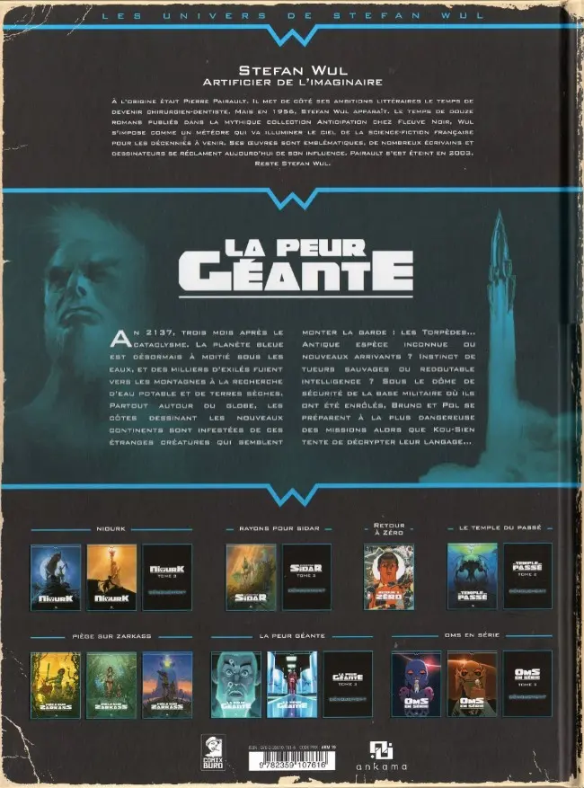 Verso de l'album La Peur géante Tome 2 L'Ennemi des profondeurs