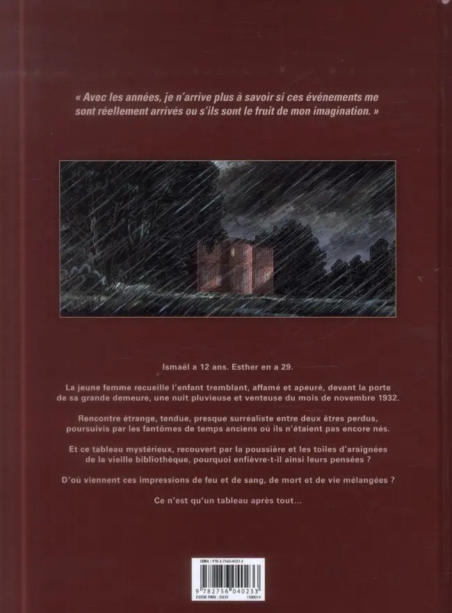 Verso de l'album Les Pierres rouges 1 Ombres au tableau