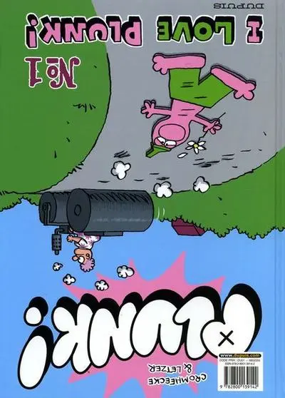 Verso de l'album Plunk Tome 1 I love plunk !