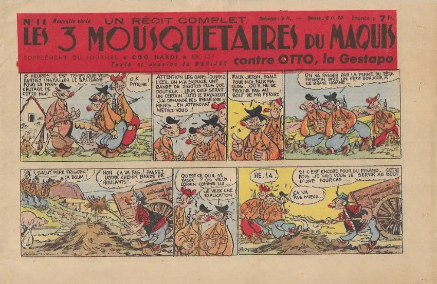 Couverture de l'album Les 3 Mousquetaires du Maquis Tome 11 Les 3 mousquetaires du maquis contre Otto, la Gestapo
