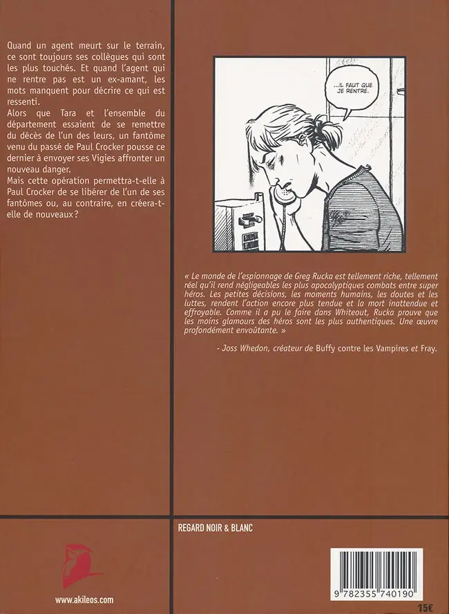 Verso de l'album Queen & Country Tome 4 Opération: Storm Front