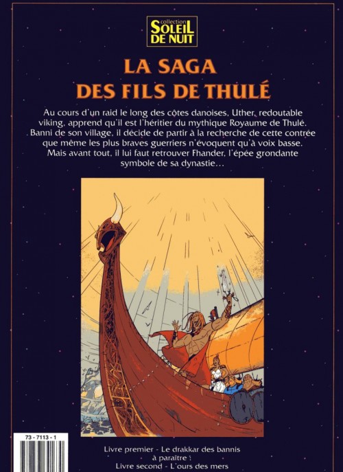 Verso de l'album La saga des fils de Thulé Tome 1 Le drakkar des bannis