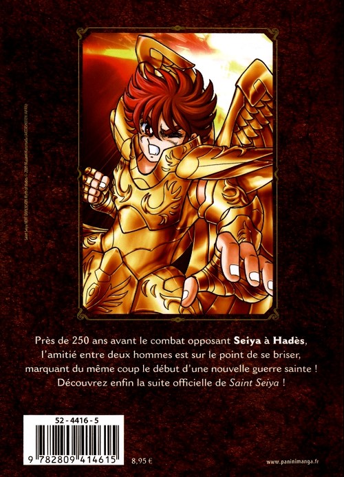 Verso de l'album Saint Seiya Next Dimension 1