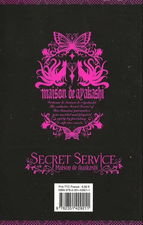 Verso de l'album Secret service - Maison de Ayakashi 8
