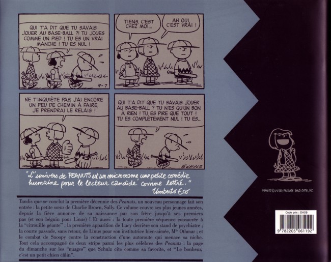 Verso de l'album Snoopy & Les Peanuts Tome 5 1959 - 1960