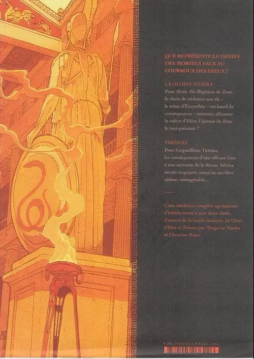 Verso de l'album Tirésias - La Gloire d'Héra Édition complète
