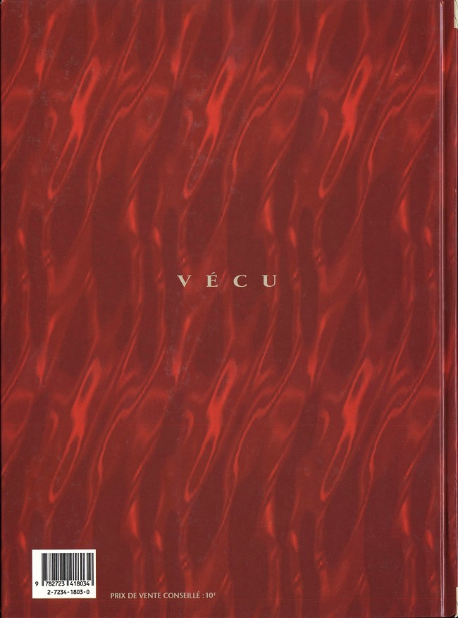Verso de l'album Vécu - L'album du 10ème anniversaire L'Aventure de l'Histoire et de la B.D.