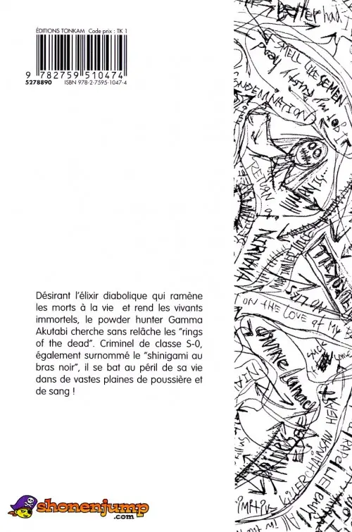 Verso de l'album Zombiepowder 1