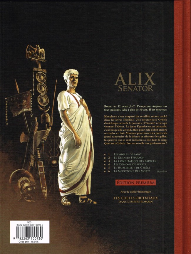 Verso de l'album Alix Senator Tome 5 Le Hurlement de Cybèle