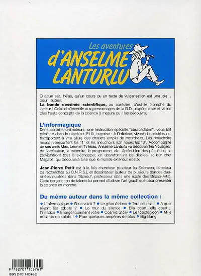 Verso de l'album Les aventures d'Anselme Lanturlu Tome 1 L'informagique