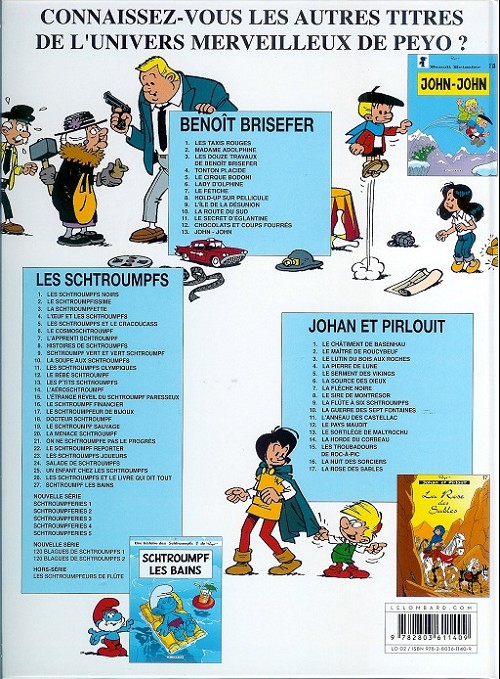 Verso de l'album Benoît Brisefer Tome 9 L'île de la désunion