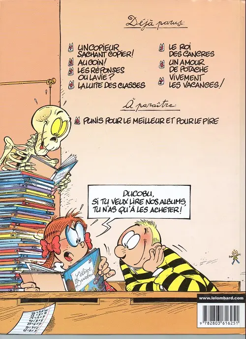 Verso de l'album L'Élève Ducobu Tome 6 Un amour de potache