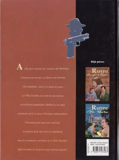 Verso de l'album Les Enquêtes du commissaire Raffini Tome 3 Villa Ténèbre