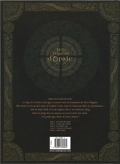 Verso de l'album Les Forêts d'Opale Tome 4 Les geôles de Nénuphe