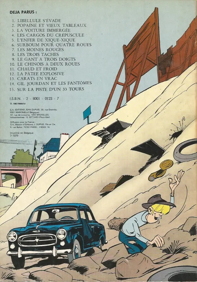 Verso de l'album Gil Jourdan Tome 8 Les 3 taches