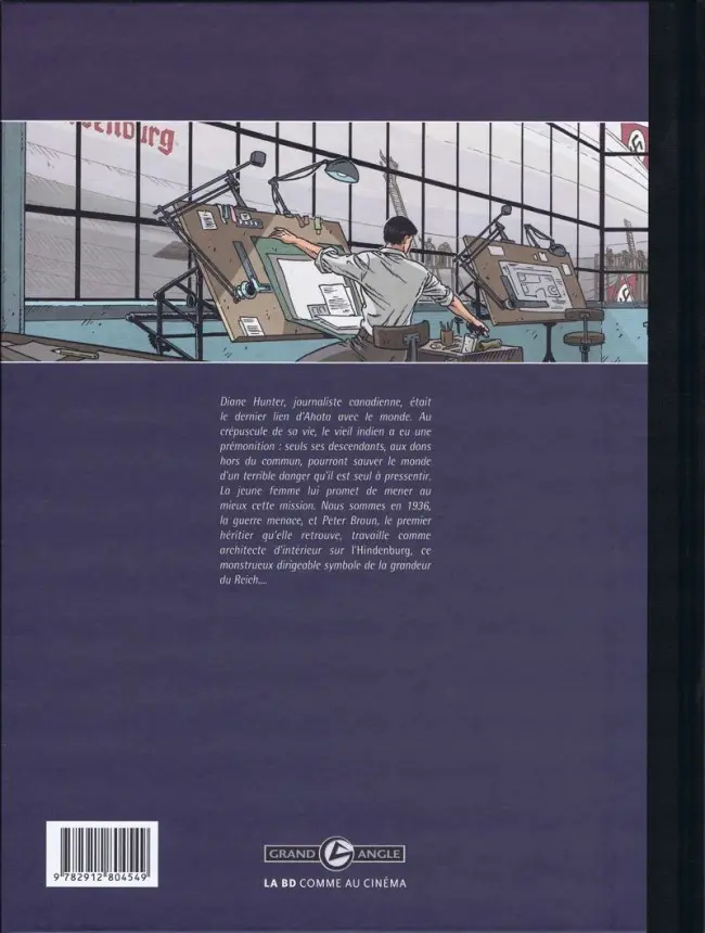 Verso de l'album Hindenburg Tome 1 La menace d'un crépuscule