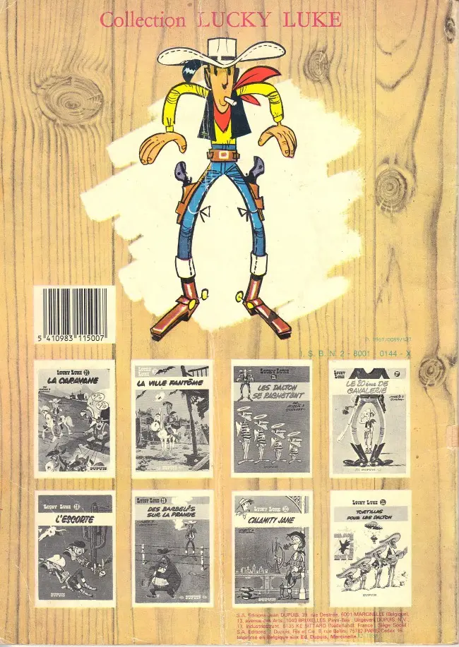 Verso de l'album Lucky Luke Tome 5 Lucky Luke contre Pat Poker