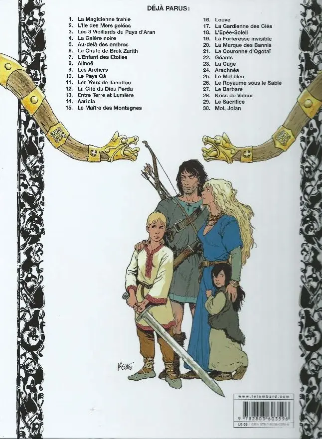Verso de l'album Thorgal Tome 2 L'Île des Mers gelées
