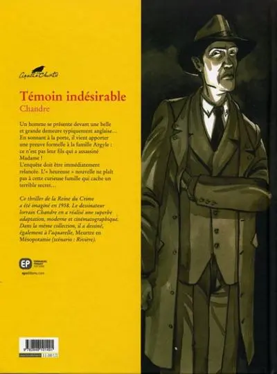Verso de l'album Agatha Christie Tome 14 Témoin indésirable