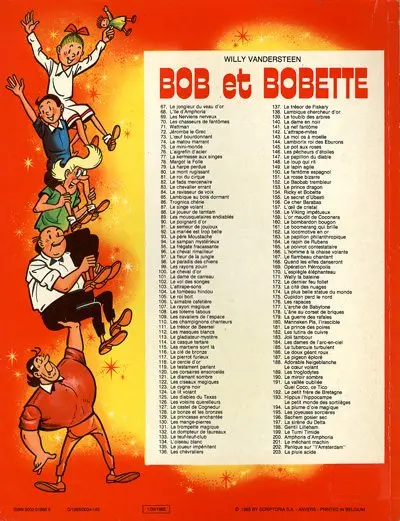 Verso de l'album Bob et Bobette Tome 203 La pluie acide