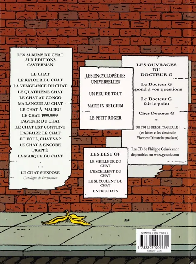 Verso de l'album Le Chat Tome 14 La Marque du Chat