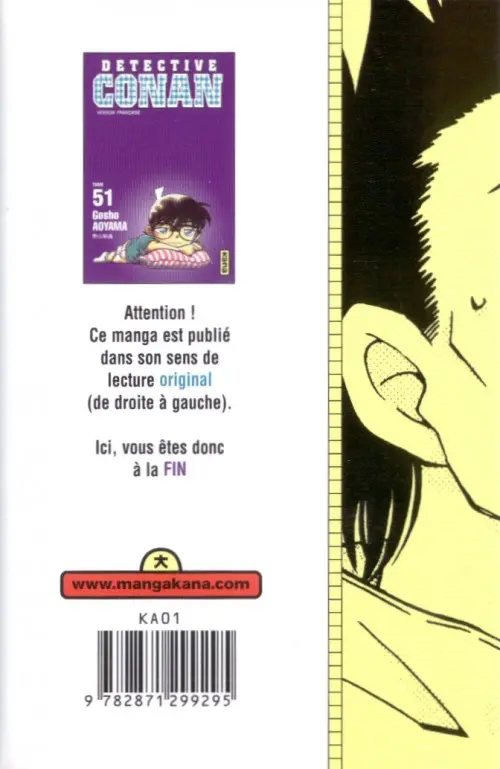 Verso de l'album Détective Conan Tome 51