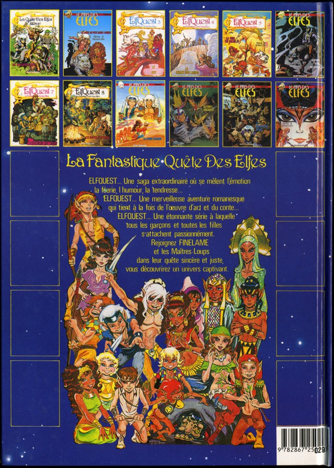 Verso de l'album ElfQuest - La Fantastique quête des elfes Tome 12 En quête d'un avenir