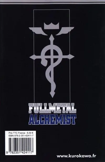 Verso de l'album FullMetal Alchemist Tome 20