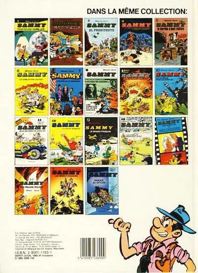 Verso de l'album Sammy Tome 19 En piste, les Gorilles !