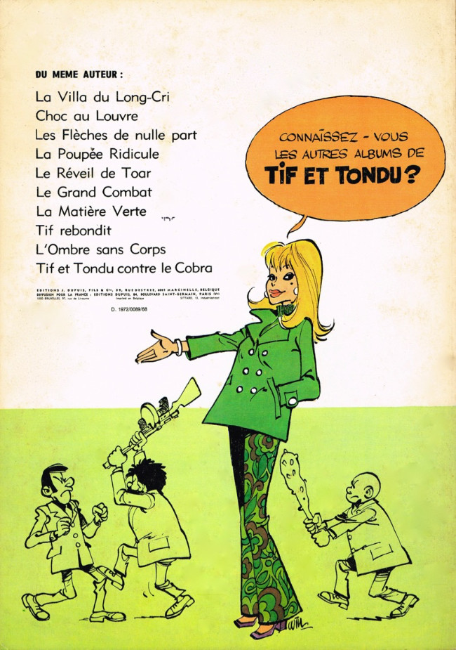 Verso de l'album Tif et Tondu Tome 18 Le roc maudit