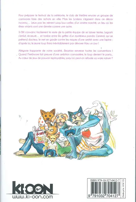 Verso de l'album Beastars Vol. 04