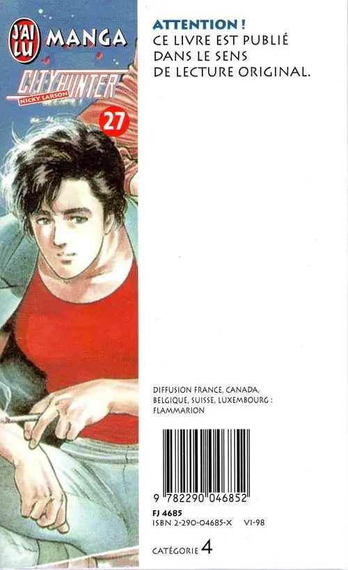 Verso de l'album City Hunter - Nicky Larson 27 Cendrillon dans la ville