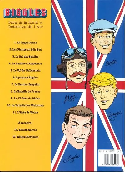 Verso de l'album Biggles Tome 11 L'épée de Wotan