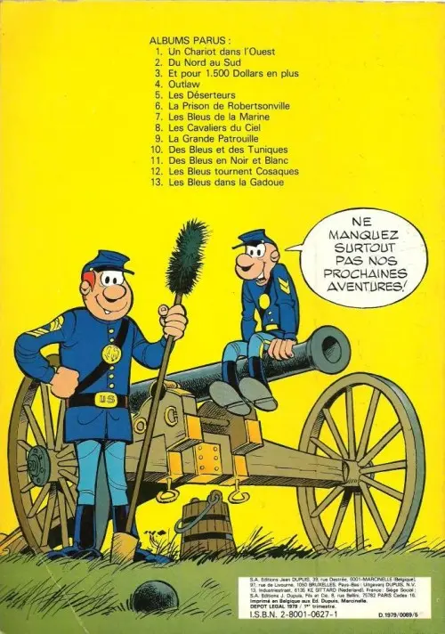 Verso de l'album Les Tuniques Bleues Tome 14 Le blanc-bec