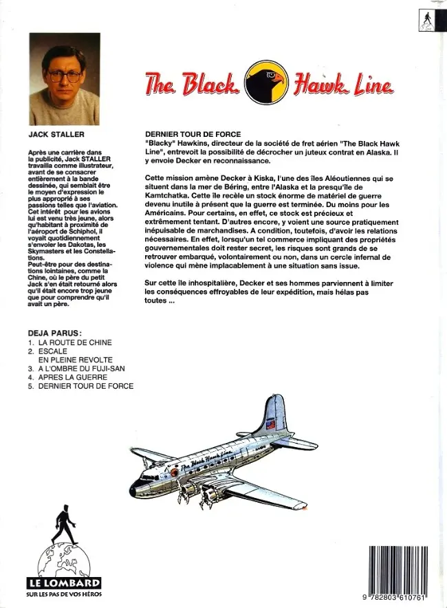 Verso de l'album The Black Hawk Line Tome 5 Dernier tour de force