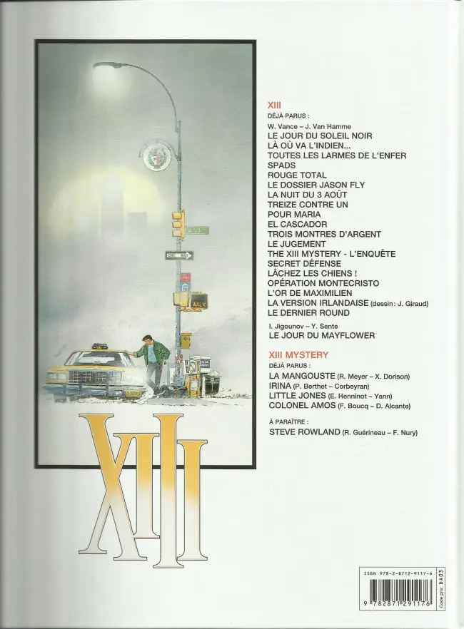 Verso de l'album XIII Tome 12 Le jugement