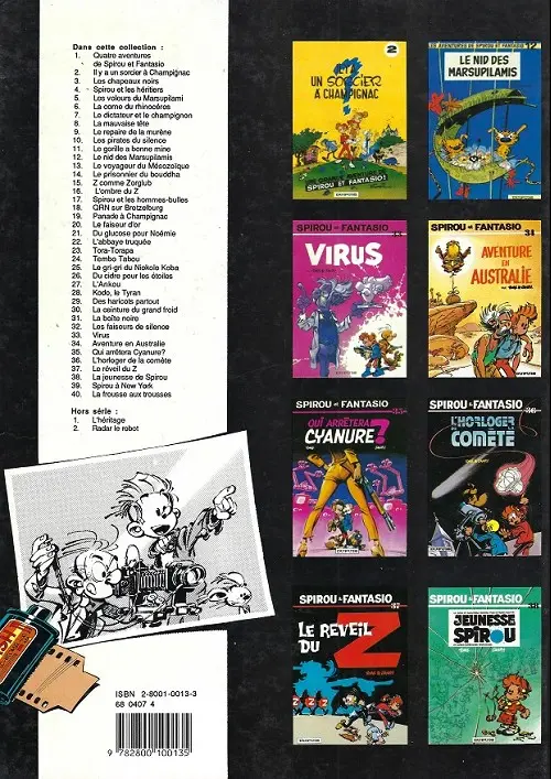 Verso de l'album Spirou et Fantasio Tome 11 Le gorille a bonne mine