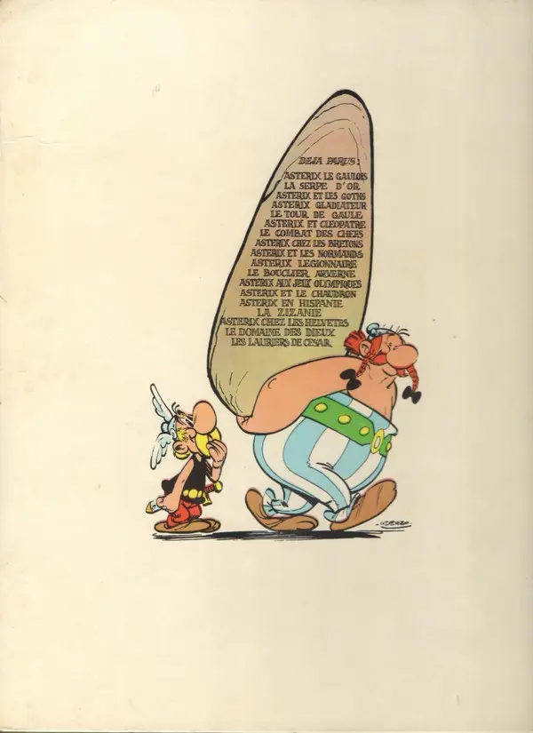 Verso de l'album Astérix Tome 16 Astérix chez les Helvètes
