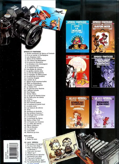 Verso de l'album Spirou et Fantasio Tome 34 Aventure en Australie