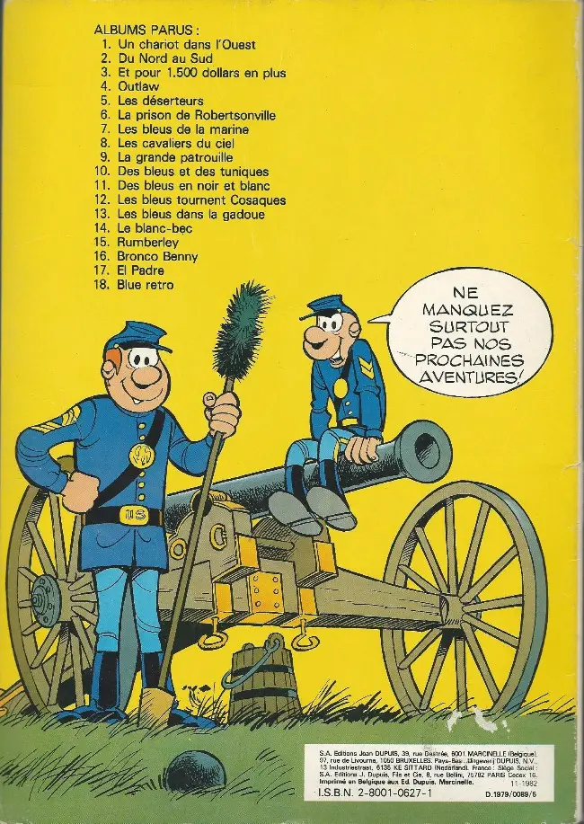 Verso de l'album Les Tuniques Bleues Tome 14 Le blanc-bec