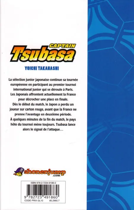 Verso de l'album Captain Tsubasa Tome 33 Une défense sanglante