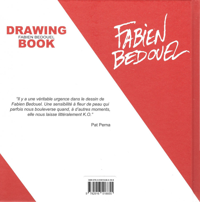 Verso de l'album Drawing Book Fabien Bedouel